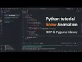 Python tutorial How To Make A Snowfall Animation In 4 Minutes with Just 43 Lines of Code