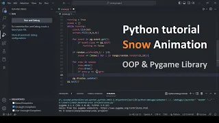 Python tutorial How To Make A Snowfall Animation In 4 Minutes with Just 43 Lines of Code