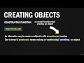 JavaScript Grandmaster 1010 Creating objects 2 Constructor Function Intro