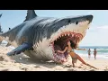 巨鲨躲在浅海偷袭人类，美女马上被吃，竟从鲨口逃生！【吞天巨鲨 Megalodon Returns】|驚悚 災難 |【電影派對】