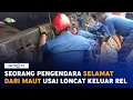 Download Lagu Nyaris Tersambar Kereta, Pemotor Selamat Usai Melompat ke Luar Rel
