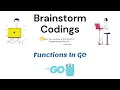 Tutorial 31 - Functions In GO Golang For Beginners