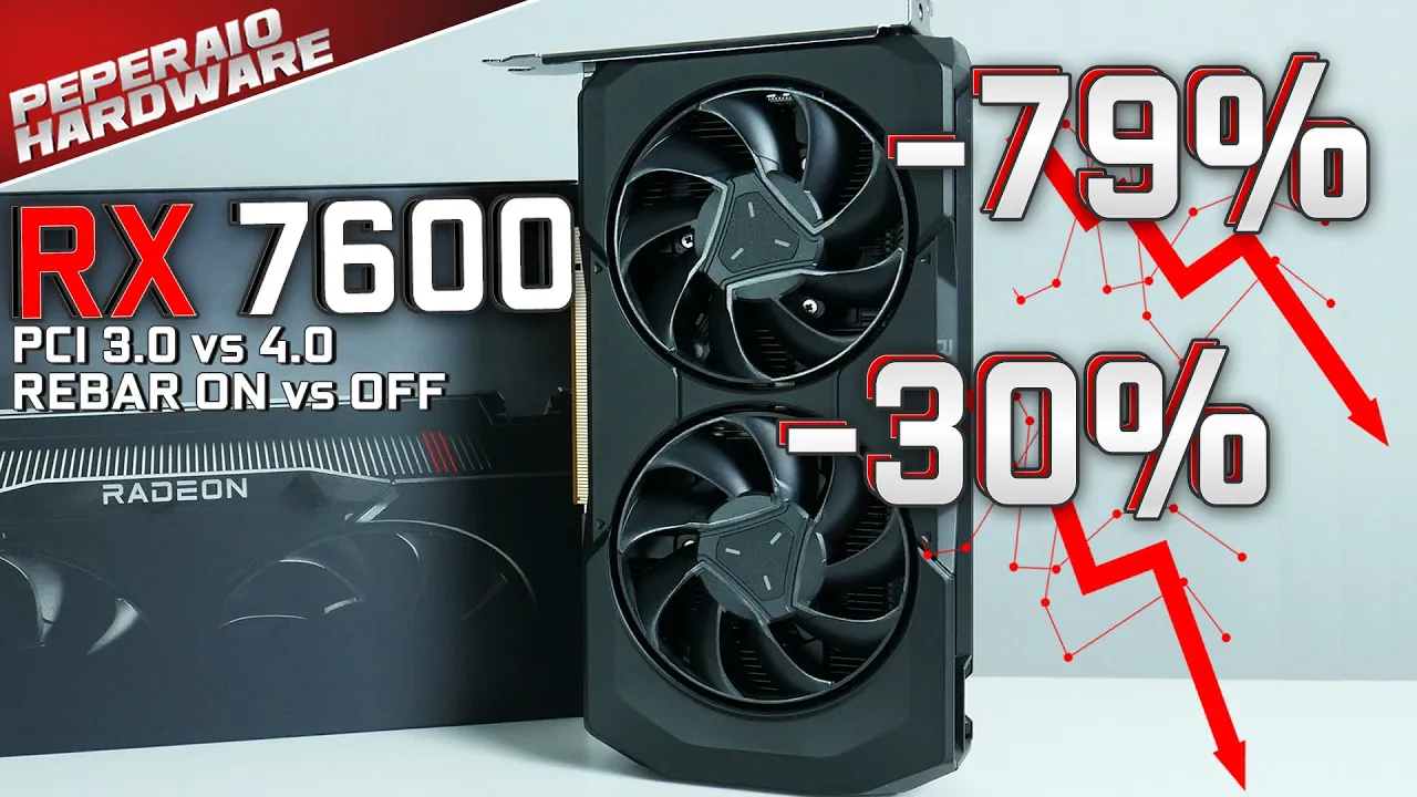RX 7600 8GB pode ser BEM PIOR! Teste PCI 3.0 vs 4.0 + Resizable Bar ON vs OFF