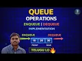 29 Queue Data Structure in C Enqueue Dequeue Operations Implementation Telugu