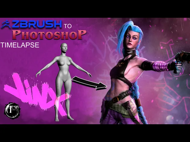 Jinx from Arcane - 300mm - 3D Printable Model video thumbnail