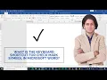 What is the keyboard shortcut for check mark symbol in Microsoft word