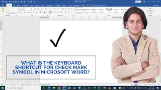 What is the keyboard shortcut for check mark symbol in Microsoft word