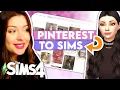 Using the FIRST Things I See on Pinterest to Create A Sim Sims 4 CAS Challenge CC