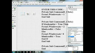How to Make Minimize Maximize and Close Button by using Command Button in VB 6 0