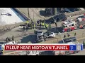 LIE crash near Midtown Tunnel Multiple cars involved in pileup