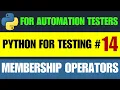 Python for Testers Membership Operators