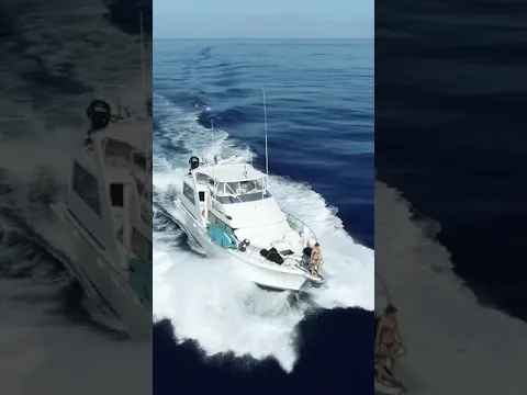 Open ocean crossing on our motor yacht in calm conditions #yacht #ocean #shorts