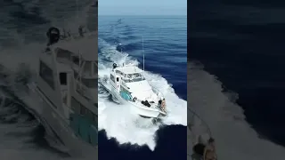 Open ocean crossing on our motor yacht in calm conditions #yacht #ocean #shorts