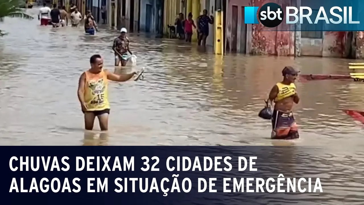 Chuvas deixam 32 cidades de Alagoas em situação de emergência | SBT Brasil (10/07/23)