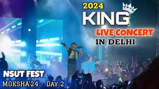 Download KING live at NSUT Delhi 👑🔥| Moksha'24 - Day 2 | NSUT Fest 2024 | Live Concert ✨ MP3