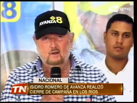Isidro Romero de Avanza realizó cierre de campaña en Los Ríos