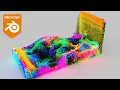 How to Create Colorful Fluid Particles in Blender