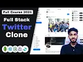 MERN Stack Twitter Clone React Node js Full Project in 8 hours