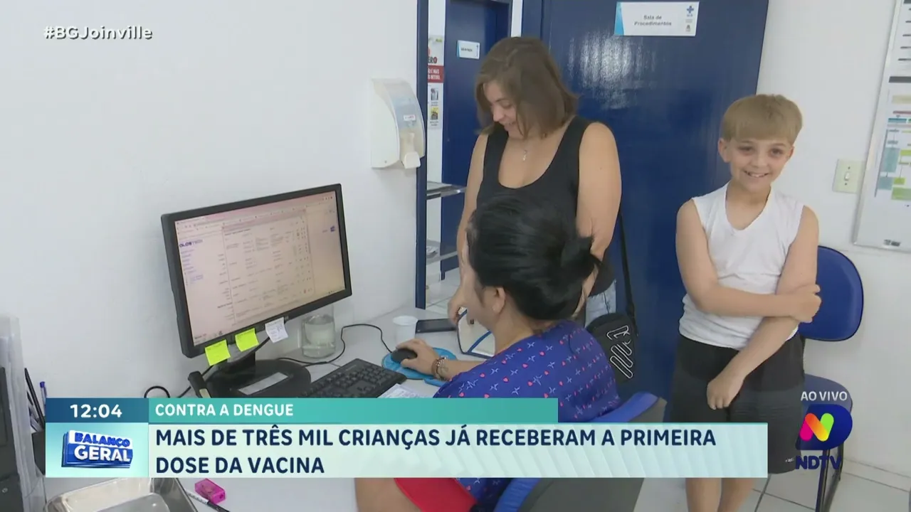 Mobilização em Joinville: mais de 3 mil crianças recebem primeira dose contra dengue