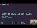 RoboCon 2021 - 2 09 ZERO TO HERO IN 2 WEEKS Dave Martin