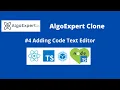 AlgoExpert Clone - Embedding Code Text Editor