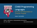 Week 4 Lecture 4 Imperative Programming
