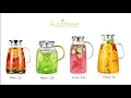 Aofmee Glass Pitcher 68oz Water Pitcher with Lid and Precise Scale Line