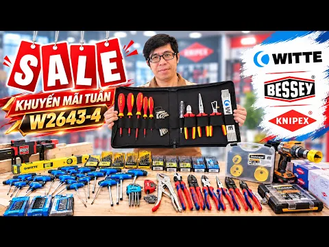 [Khuyến mãi W2643-4] Bộ dụng cụ điện WITTE  - Kìm Knipex - Kìm 10 chức năng BESSEY - Made in Germany