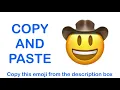 Cowboy Hat FaceEMOJI APPLE - COPY and PASTE EMOJIS