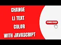 Change li text Color with JavaScript HowToCodeSchool com