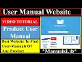 Best Website To Find User-Manuals Of Any Product User Manual Website Product User Manual ManualsLib