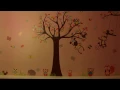 Kids room wall sticker monkey and owl zooyoo
