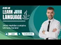 JAVA HashSet contains isEmpty iterator JAVA Tutorials