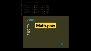 Math pow javascript tutorial