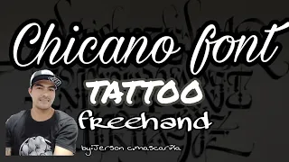 FREE HAND CHICANO FONTS FROM PAPER INTO SKIN