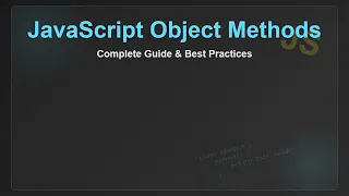 JavaScript Object Methods A Beginner s Guide with Examples