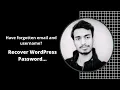 How to reset WordPress Password without email and username