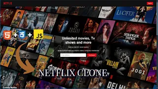 How To Make Netflix Website Clone Using HTML CSS and JS 2025