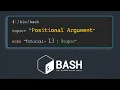 Positional Arguments in BASH Introduction to BASH scripting Tutorial - 13