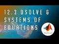 3 MATLAB - From Zero to Hero dsolve Systems of Equations