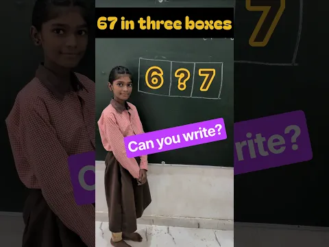 Write 67 in three boxes / teaching innovation ideas for kids #shorts #viral #trending #ytshorts #fyp