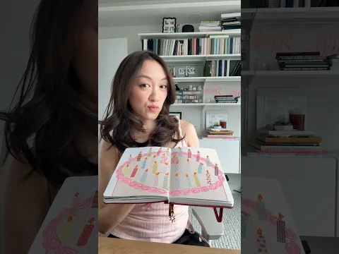 made myself a birthday cake in my journal #journal #art  🎂🎈