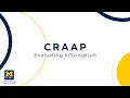 Evaluating Information with CRAAP