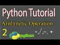Arithmetic operation program in python python tutorial in urdu hindi Tk technical view