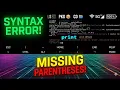 Termux Python SyntaxError Fixed Missing Parentheses in Call to print