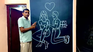 How to draw wife and husband drawing || #wifeart #husbandart #easyart #artist