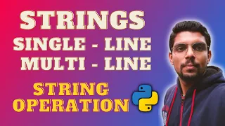 String in Python String Operations Single Multi line String Class CBSE ICSE HINDI