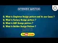 Session-26 9 30PM Live Design Patterns In Java Singleton Java Interview Question by JTC