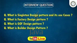 Session-26 9 30PM Live Design Patterns In Java Singleton Java Interview Question by JTC