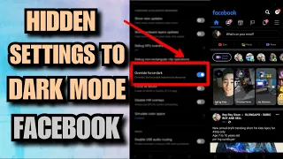 hidden settings to dark mode facebook 2020
